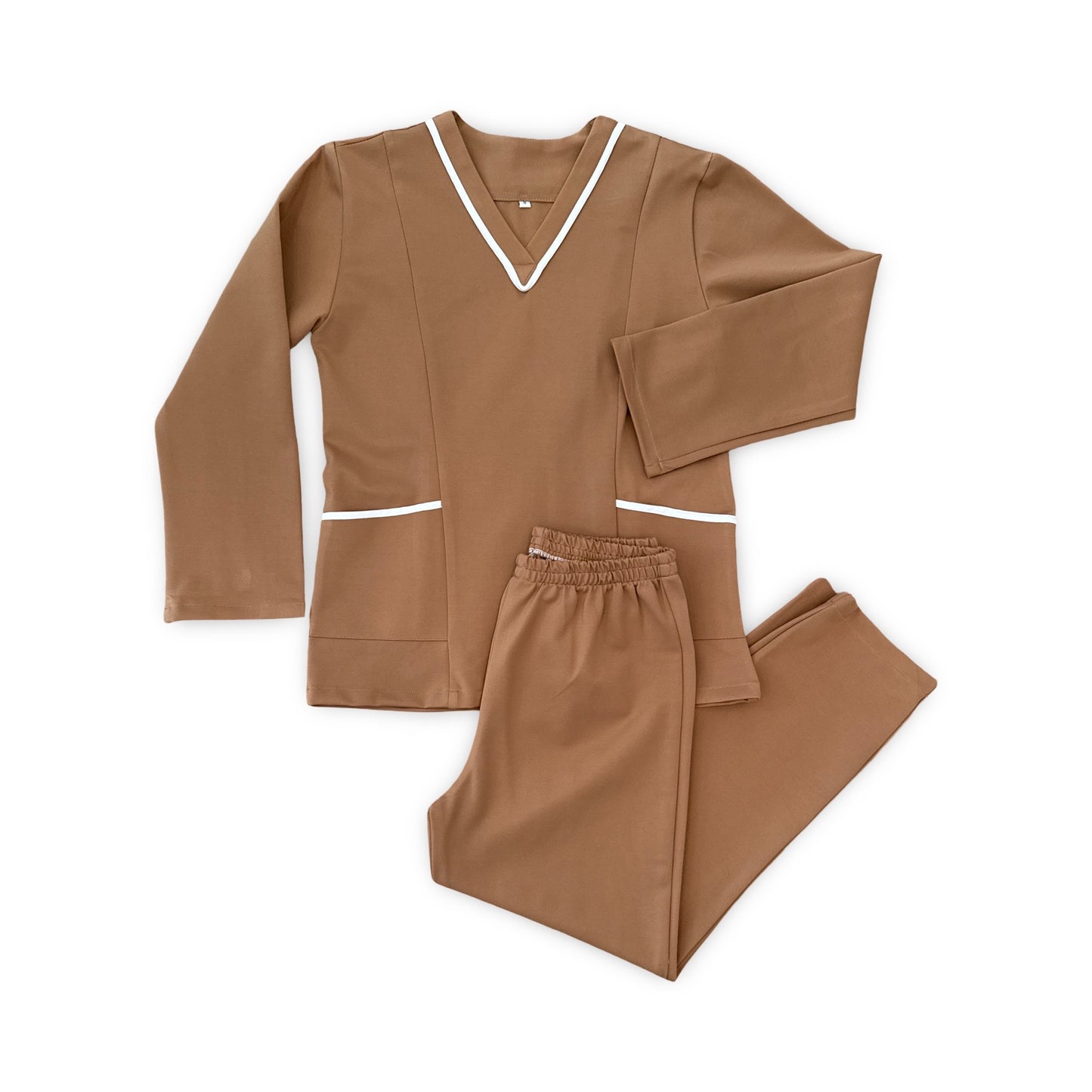 Coffee Brown Long Sleeve Uniform