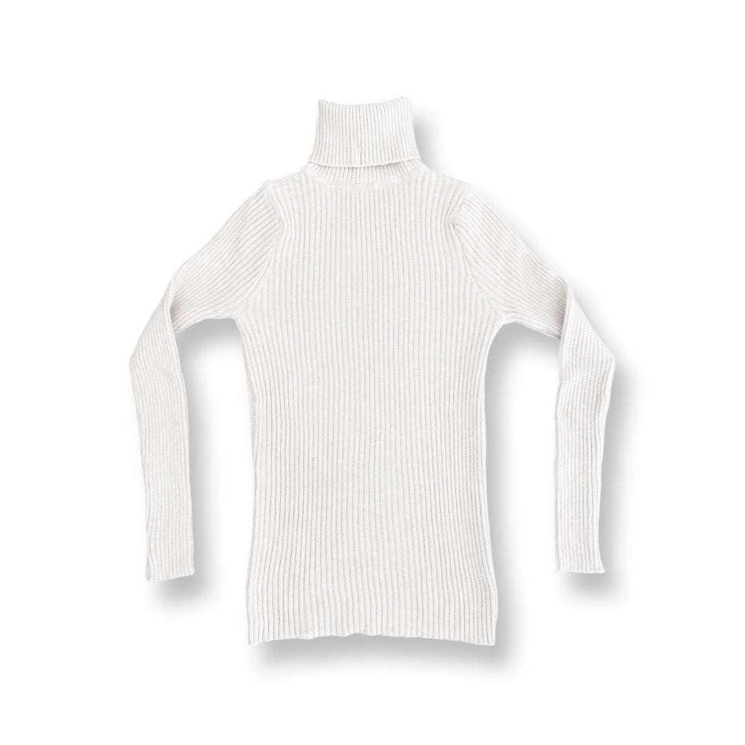 White High Neck Top