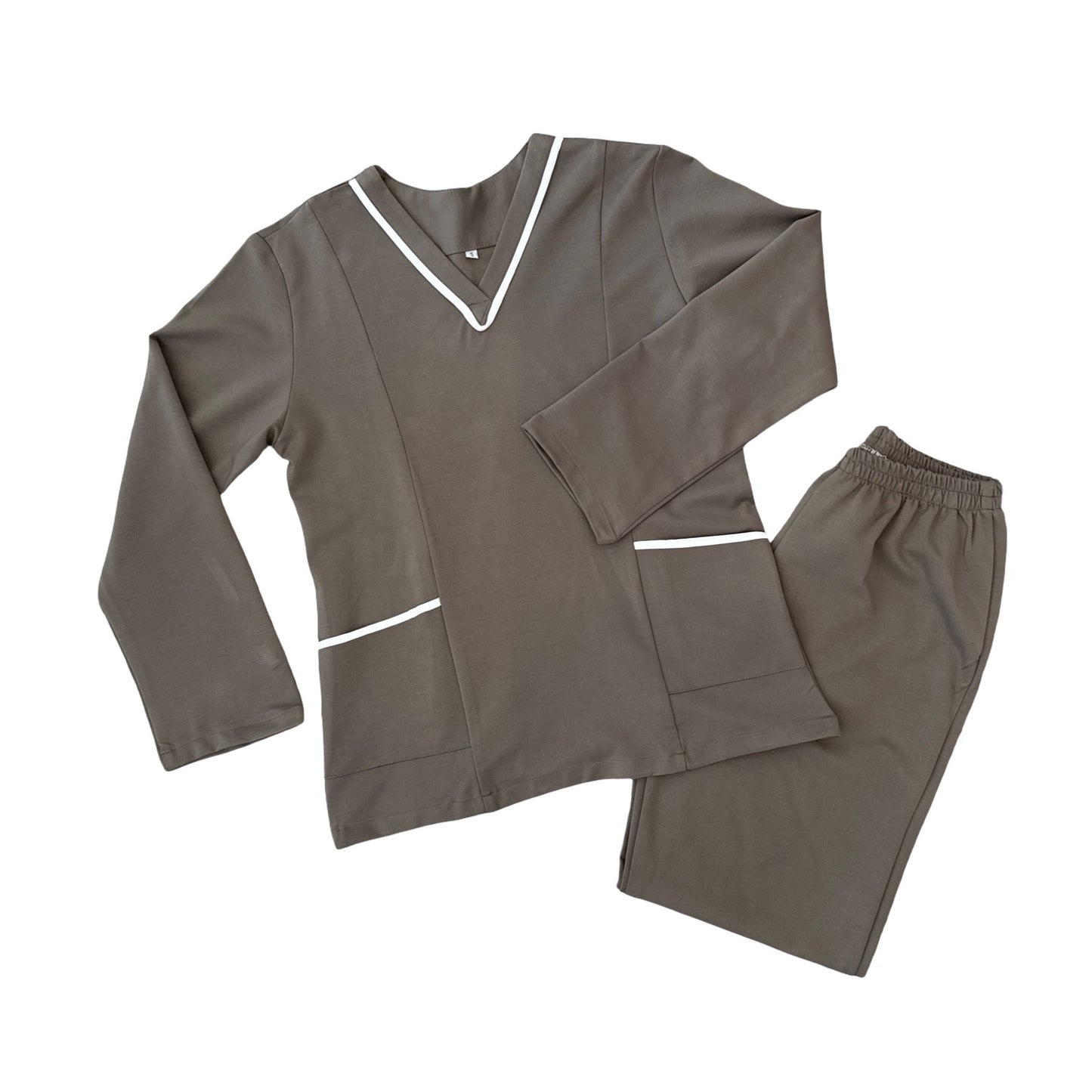 Brownish Grey Long Sleeve Uniform