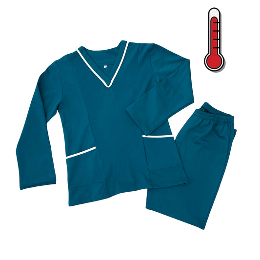 Dark Turquoise Long Sleeve Uniform