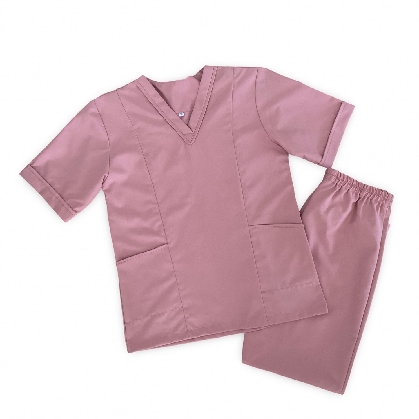 Plain Rose Pink Short Sleeve Uniform