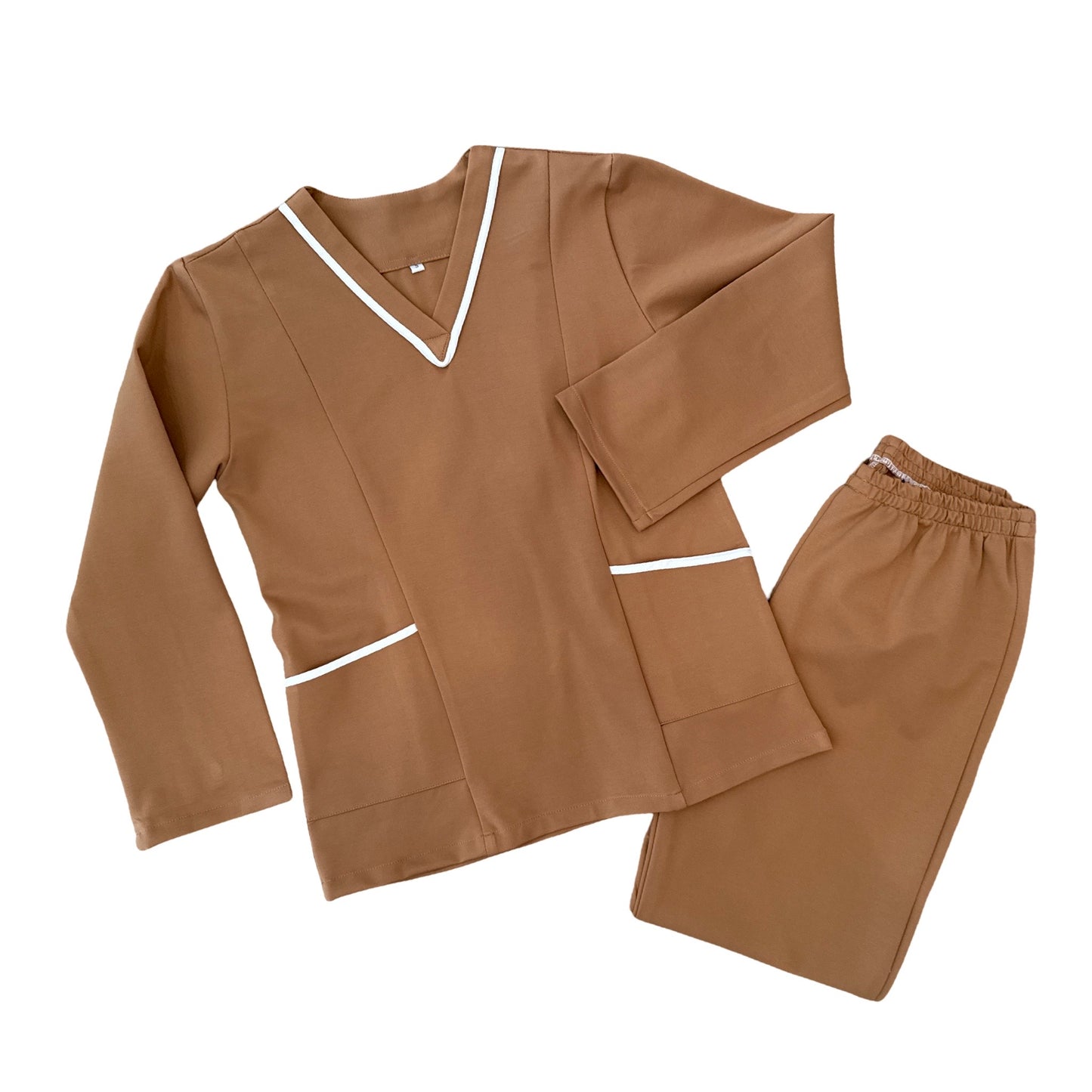 Coffee Brown Long Sleeve Uniform