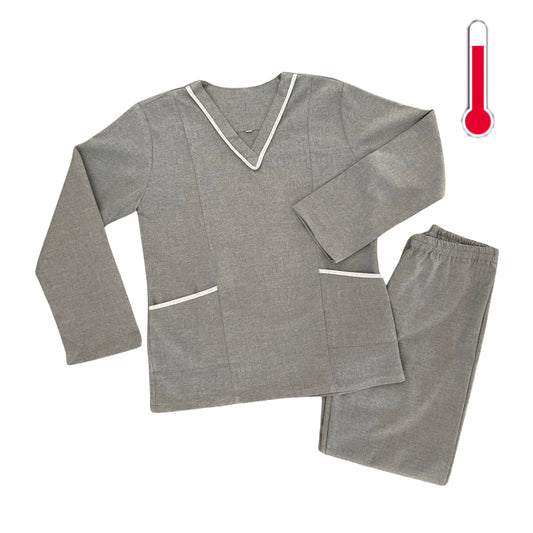 Warm Winter Gray Long Sleeve Uniform