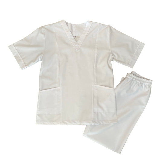 Plain White Short Sleeve Uniform