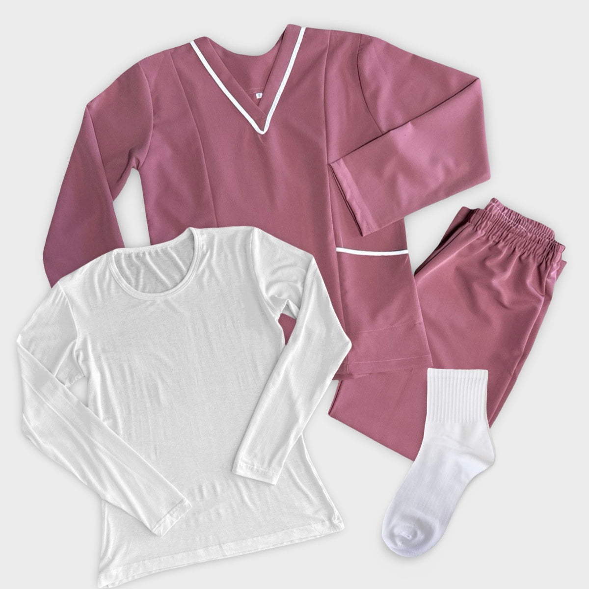 Autumn Long Sleeves Rose Set