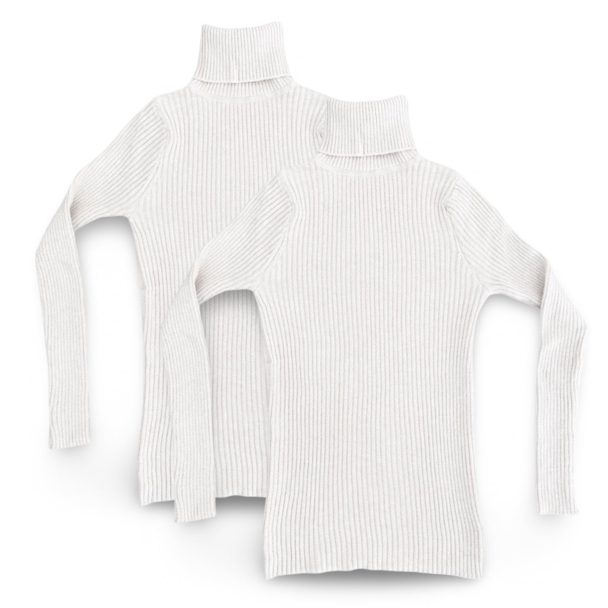 Two White High Neck Tops