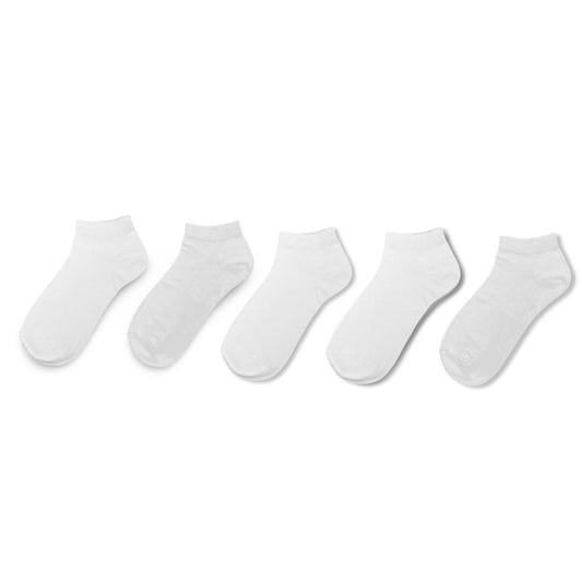 White Ankle Socks (5-pairs)