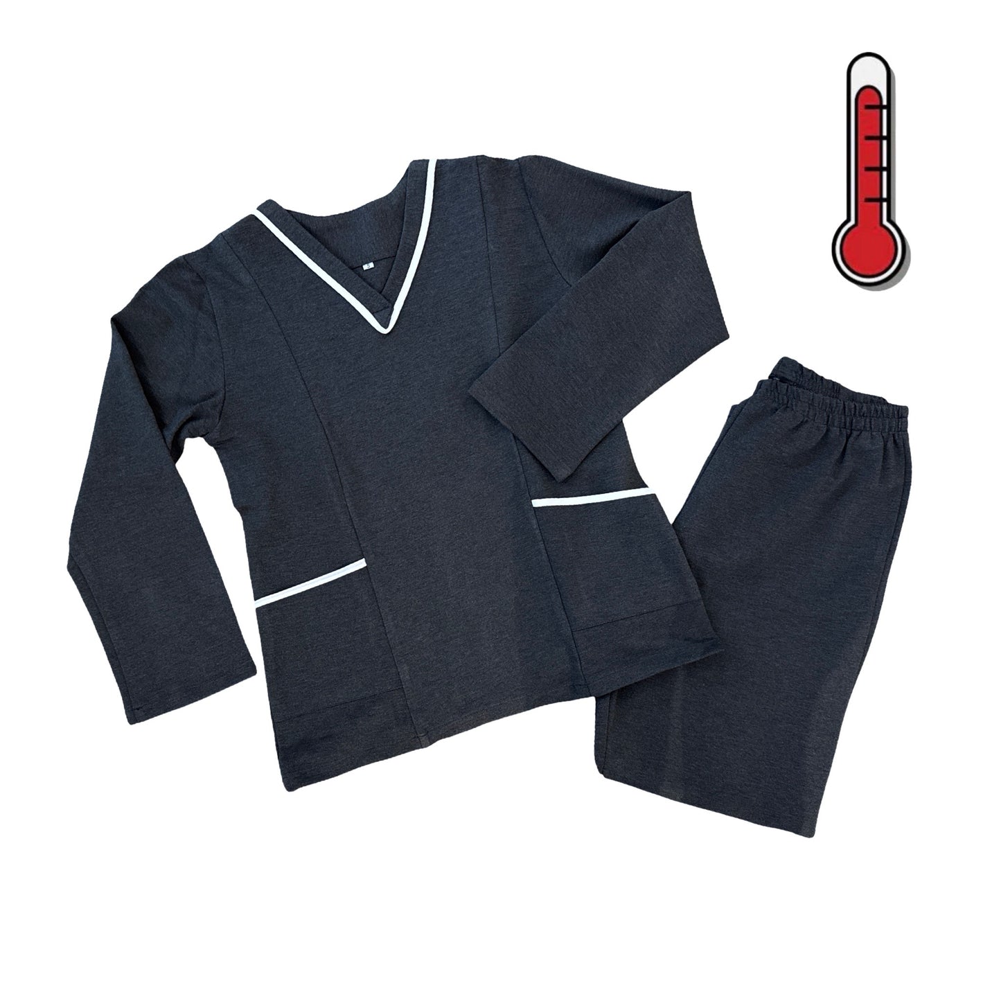 Charcoal Warm Long Sleeve Uniform