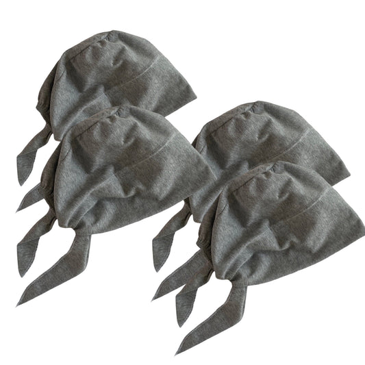 4 Gray Head Cap with Band