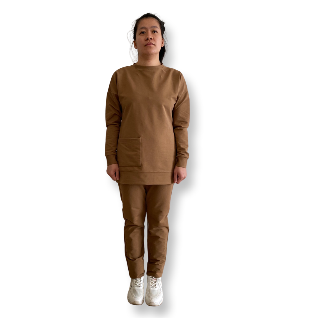 Brown Cotton Suit