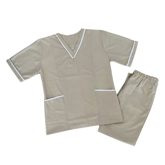 Beige Short Sleeve Uniform