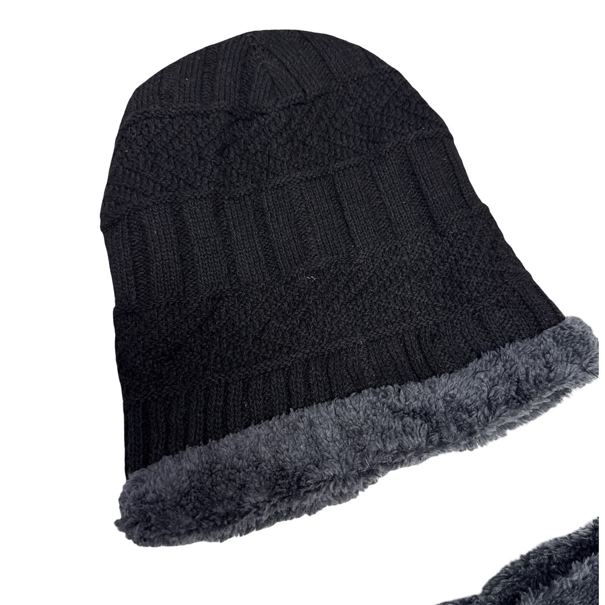Black Knit Hat & Scarf